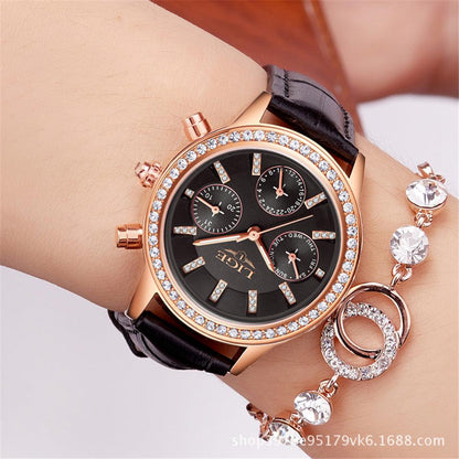 T-76 Rhinestone Multifunctional Waterproof Women's Watch is an ideal accessory - BUNNY BAZAR