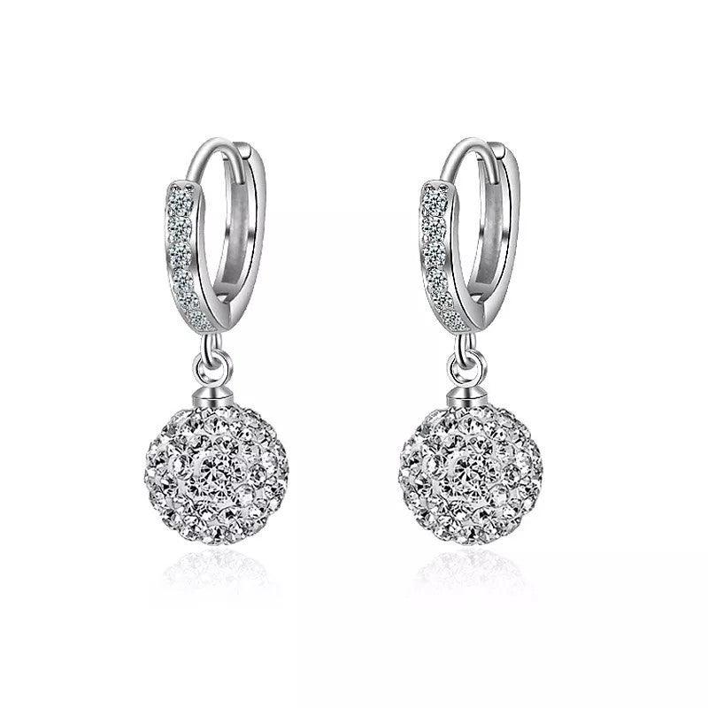 Zircon earring round diamond ball earrings women - BUNNY BAZAR