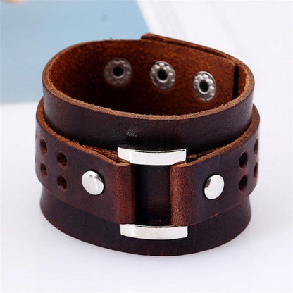 Make old cowhide bracelet for men - BUNNY BAZAR