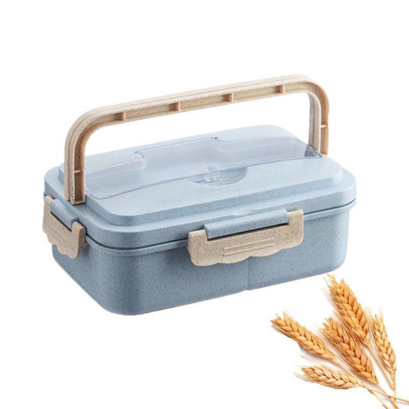 Student Lunch Box Three Grid Plastic Lunch Box Lunch Box - BUNNY BAZAR