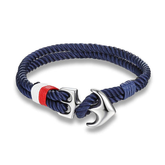 High Quality Anchor Bracelets Men Charm Nautical Survival Rope Chain Paracord Bracelet Male Wrap Metal Sport Hooks - BUNNY BAZAR