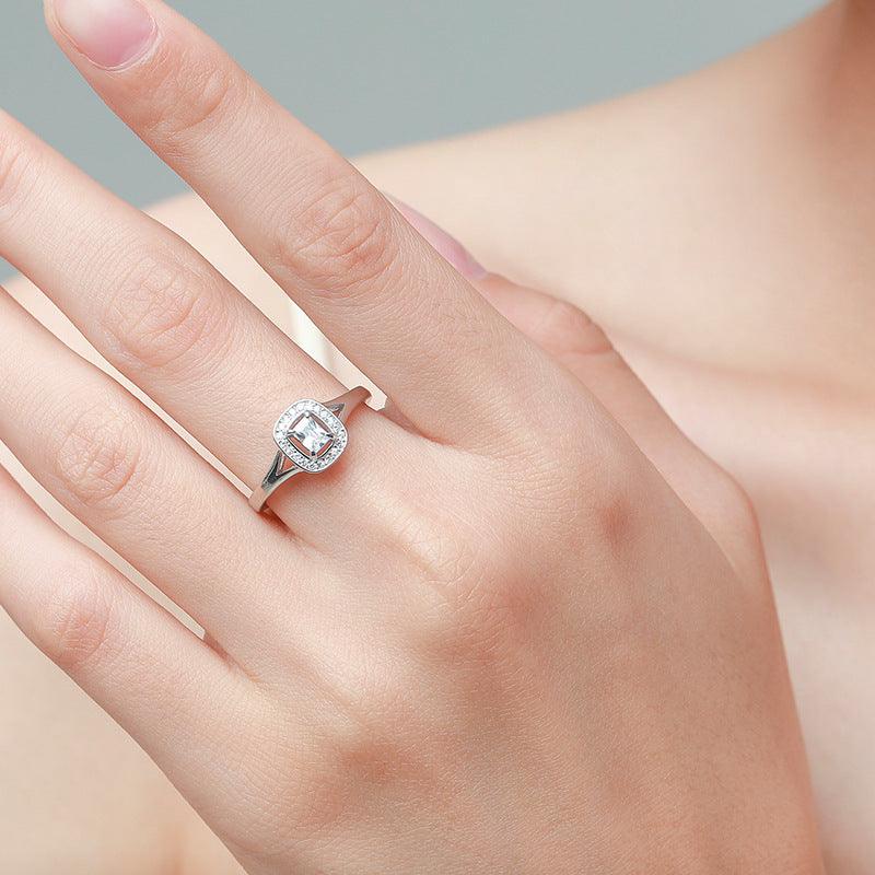 Platinum Plated Ring Women Light Luxury All Match - BUNNY BAZAR