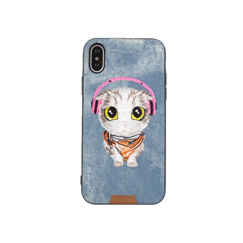 Nimmy Embroidery Phone Case Cat Cartoon Protective Cover - BUNNY BAZAR