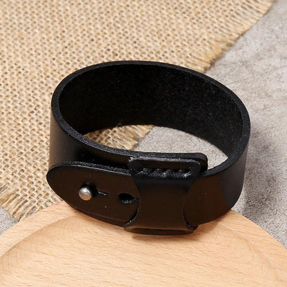 Cow Leather Irregular Bracelet For Men - BUNNY BAZAR