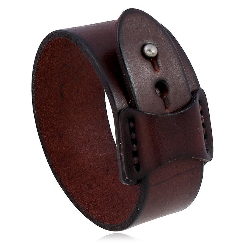 Cow Leather Irregular Bracelet For Men - BUNNY BAZAR