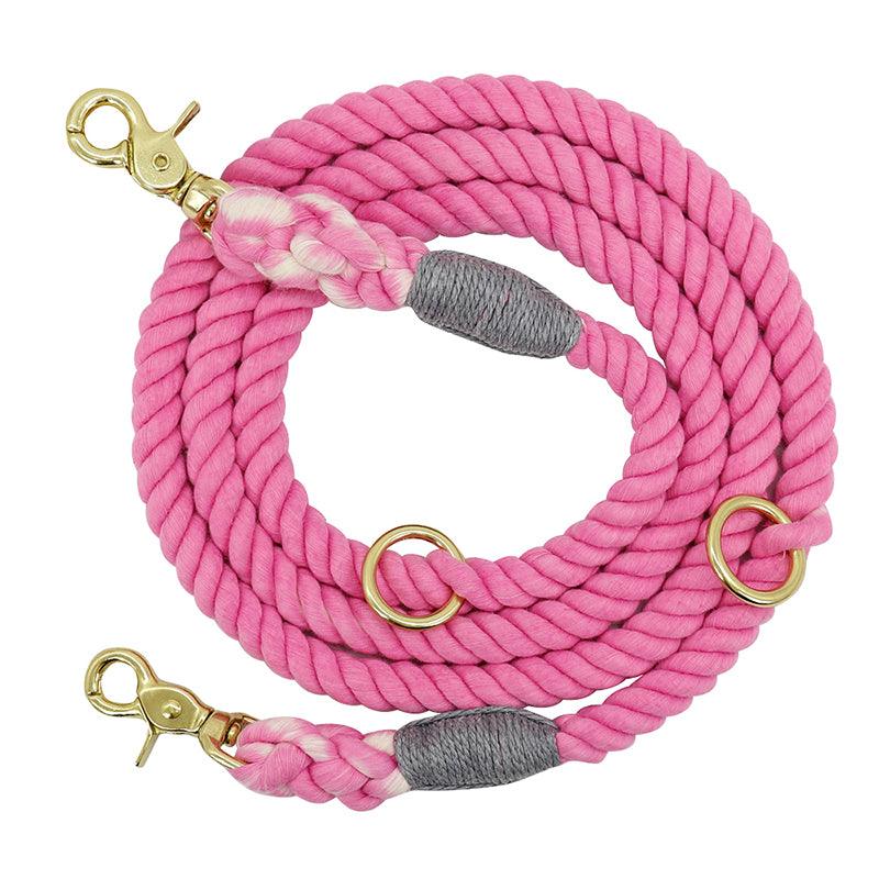 Two-In-One Drag Two Double-Headed Double Dog Walking Dog Rope Half-Chain Collar Small Dog - BUNNY BAZAR