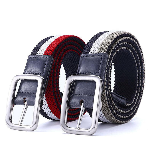 Men's Belt With Elastic Woven Japanese Buckle - BUNNY BAZAR