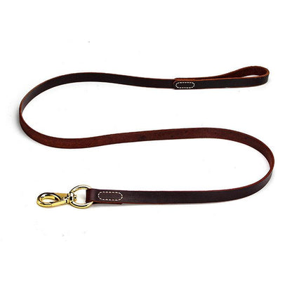 Cowhide Dog Leash To Walk Medium And Large Dogs - BUNNY BAZAR