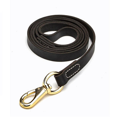 Cowhide Dog Leash To Walk Medium And Large Dogs - BUNNY BAZAR