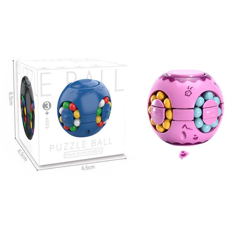 Intelligence Fingertip Checkered Educational Toys Bean Rotating Toy Relieve Stress Children Educational Toys Finger Magic Bean Burger Toy Puzzle Top Spinning Magic Bean - BUNNY BAZAR