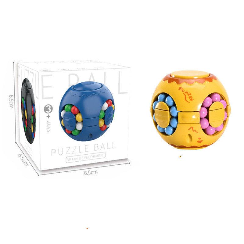 Intelligence Fingertip Checkered Educational Toys Bean Rotating Toy Relieve Stress Children Educational Toys Finger Magic Bean Burger Toy Puzzle Top Spinning Magic Bean - BUNNY BAZAR