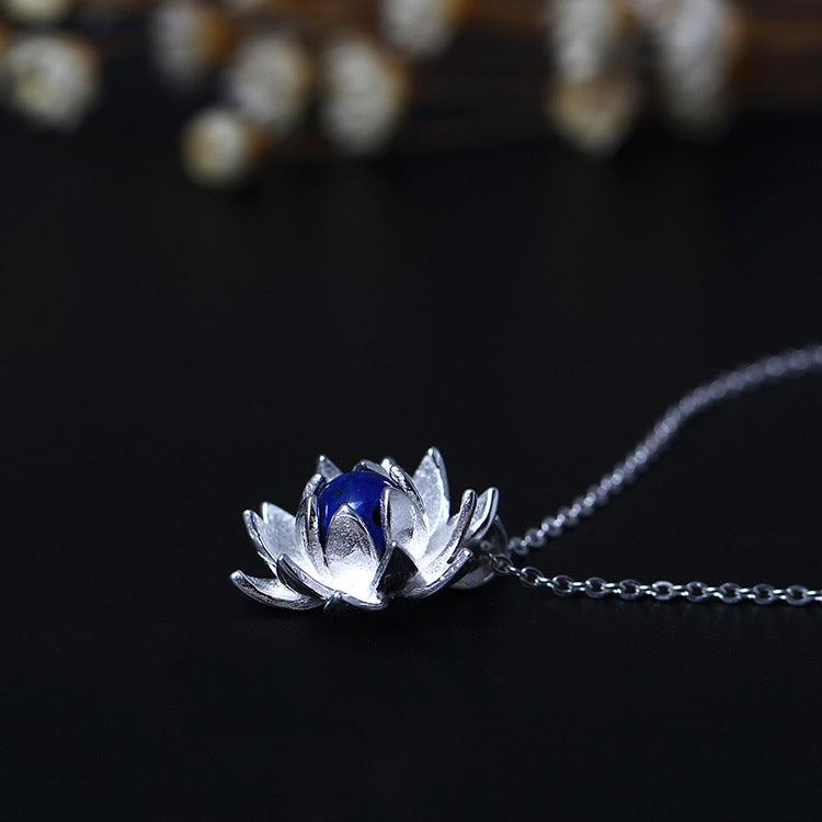 Retro Ethnic Temperament Flower Necklace Female Lotus Short - BUNNY BAZAR