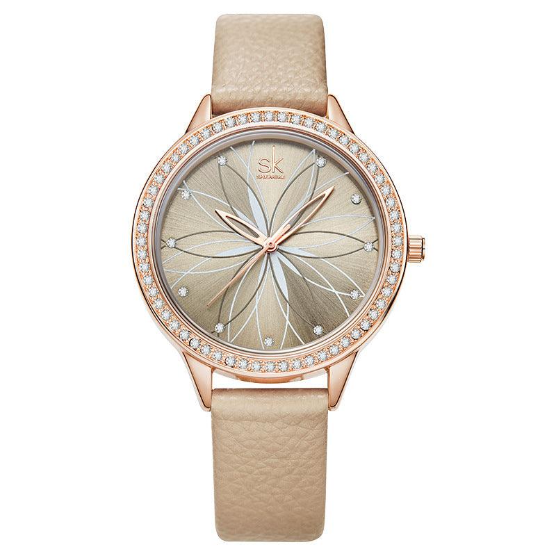 December New Creative Petal Watch Belt Quartz Lady Watch - BUNNY BAZAR