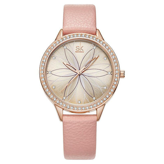 December New Creative Petal Watch Belt Quartz Lady Watch - BUNNY BAZAR