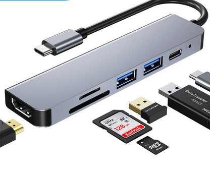 Multi Function Dock 4k Hd Usb Notebook 6 In 1 is a powerful all-in-one device - BUNNY BAZAR