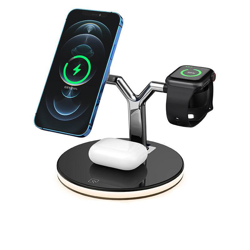 The 15W Wireless Fast Charging Three-In-One is an All-in-One Power Source - BUNNY BAZAR