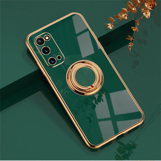 Mobile Phone Case Ring Buckle Magnetic Car Electroplating Protective Cover - BUNNY BAZAR