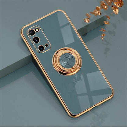 Mobile Phone Case Ring Buckle Magnetic Car Electroplating Protective Cover - BUNNY BAZAR