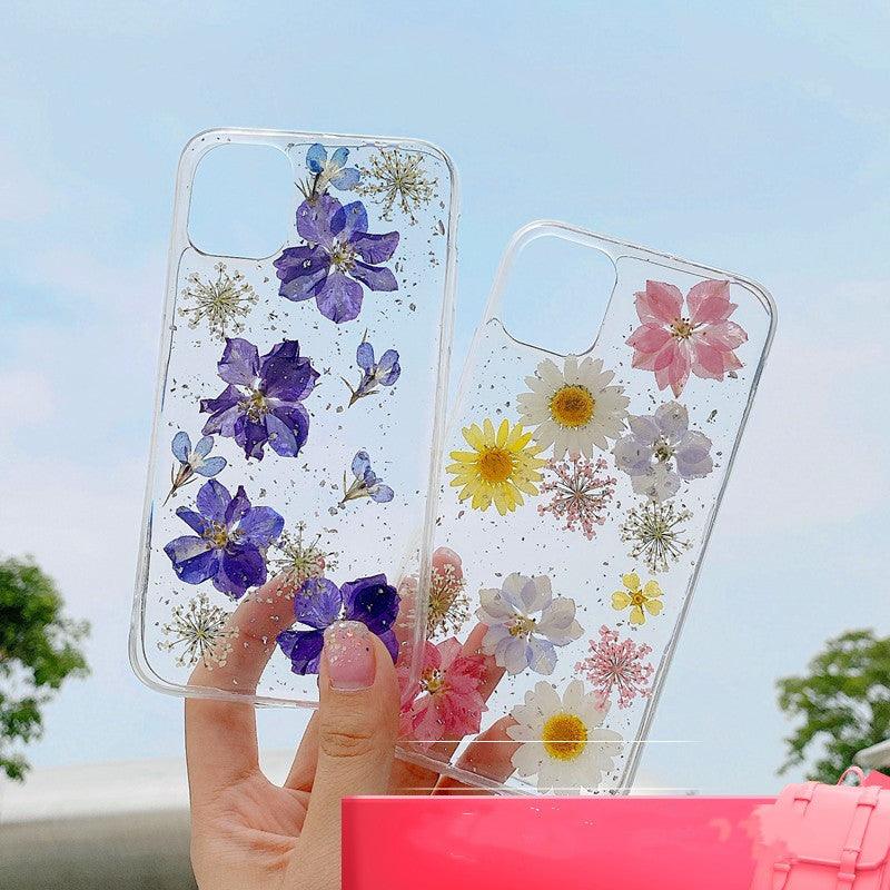 Compatible With , Daisy Phone Case Real Flower Protective Cover - BUNNY BAZAR