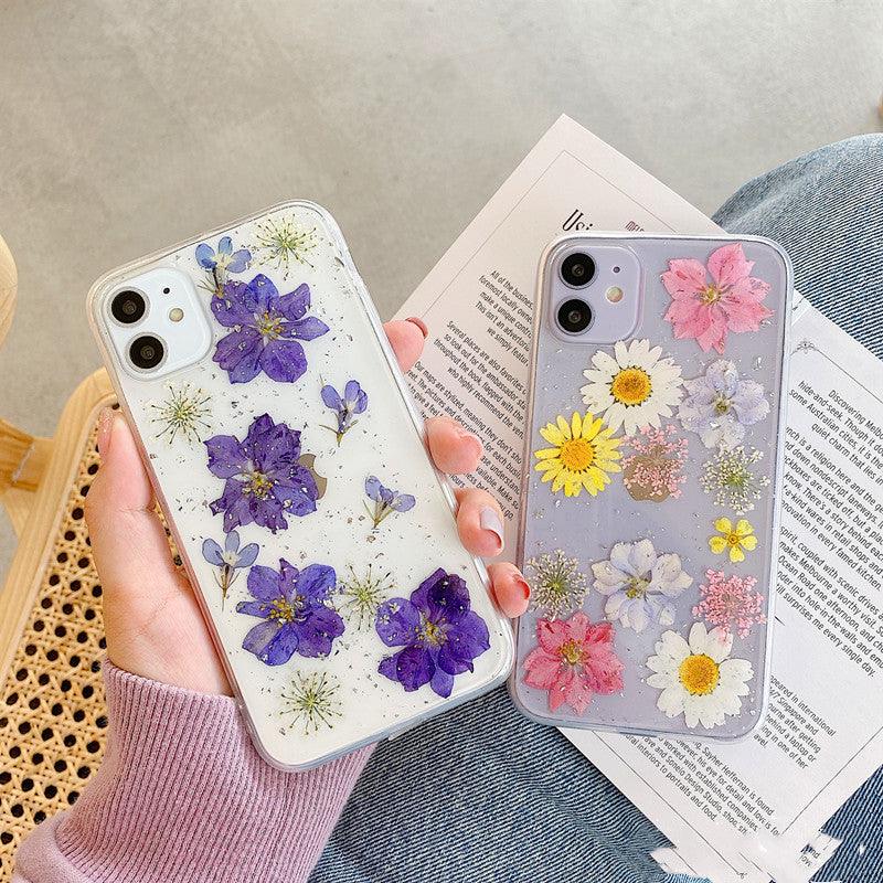 Compatible With , Daisy Phone Case Real Flower Protective Cover - BUNNY BAZAR