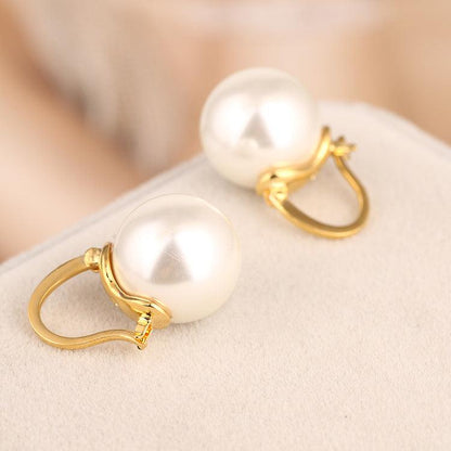 Fashion Explosion Single Pearl Ear Hoop Earring Women Earrings Jewelry - BUNNY BAZAR