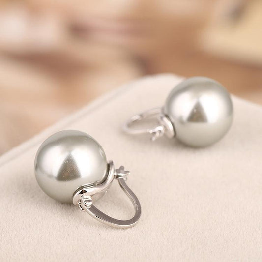 Fashion Explosion Single Pearl Ear Hoop Earring Women Earrings Jewelry - BUNNY BAZAR