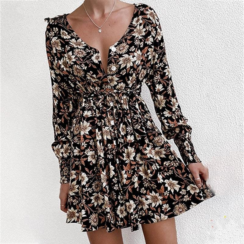 Women Floral Boho Party Dress Sexy Ladies Clothes Dresses - BUNNY BAZAR