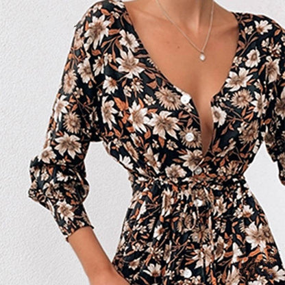 Women Floral Boho Party Dress Sexy Ladies Clothes Dresses - BUNNY BAZAR