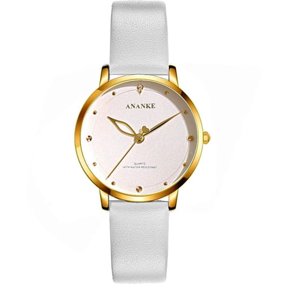 T-13 This quartz watch is designed with a high-grade leather band and waterproof case - BUNNY BAZAR