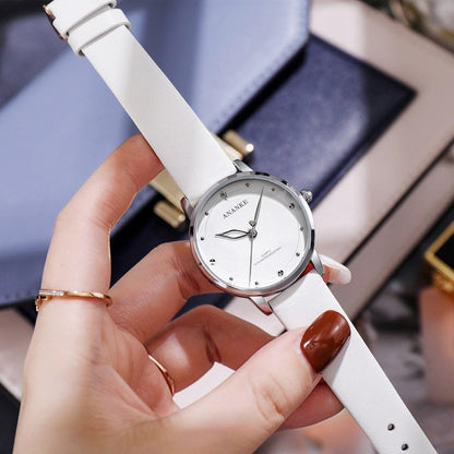 T-13 This quartz watch is designed with a high-grade leather band and waterproof case - BUNNY BAZAR