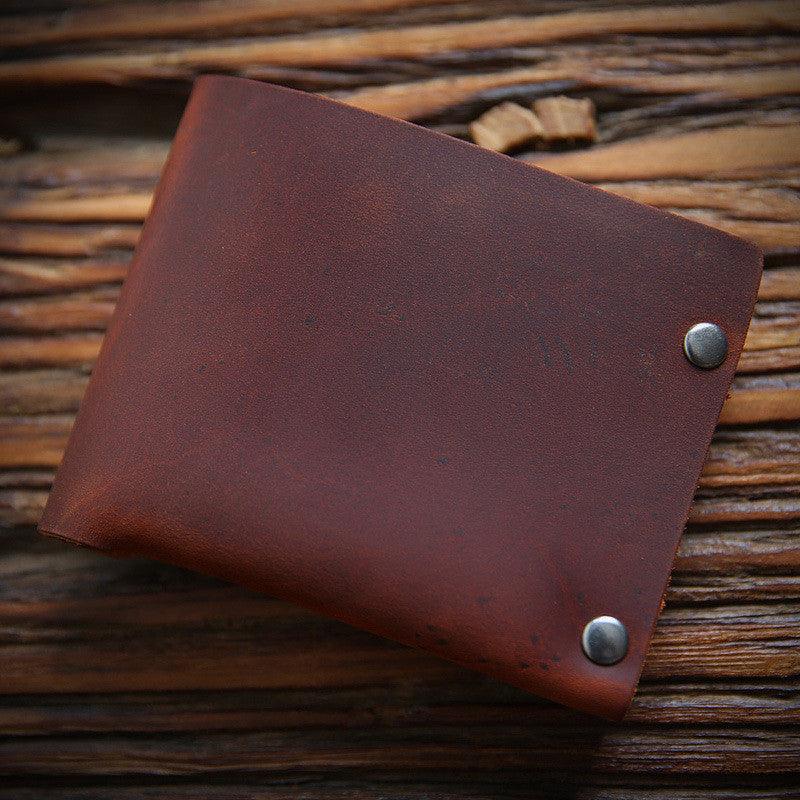 Leather Top Layer Cowhide Horizontal Wallet - BUNNY BAZAR