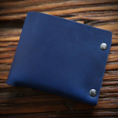 Leather Top Layer Cowhide Horizontal Wallet - BUNNY BAZAR