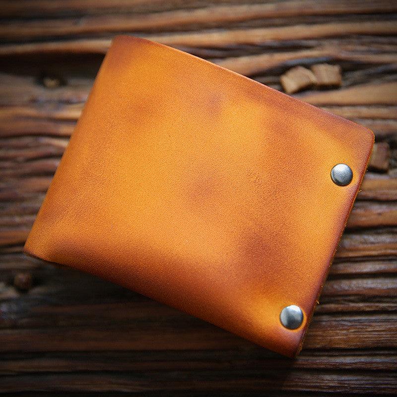 Leather Top Layer Cowhide Horizontal Wallet - BUNNY BAZAR