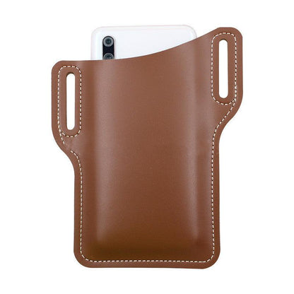 Waist-Hanging Leather Mobile Phone Pocket, Outdoor Anti-Lost Waist-Hanging Mobile Phone Protective Cover - BUNNY BAZAR