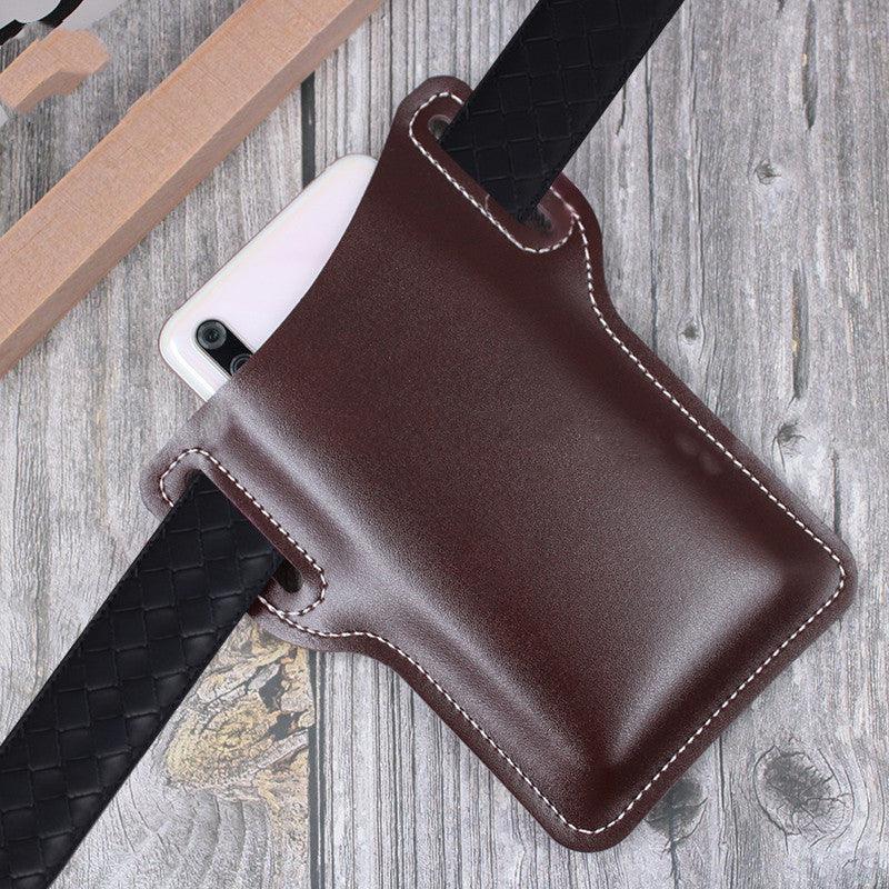 Waist-Hanging Leather Mobile Phone Pocket, Outdoor Anti-Lost Waist-Hanging Mobile Phone Protective Cover - BUNNY BAZAR