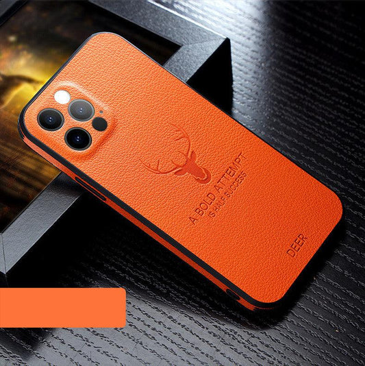Compatible with Apple , Leather-Grain Anti-Drop Full-Cover Lens Protective Cover - BUNNY BAZAR