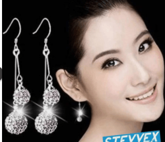 Zircon earring round diamond ball earrings women - BUNNY BAZAR