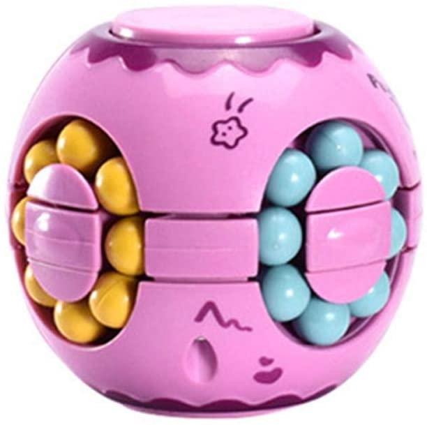 Intelligence Fingertip Checkered Educational Toys Bean Rotating Toy Relieve Stress Children Educational Toys Finger Magic Bean Burger Toy Puzzle Top Spinning Magic Bean - BUNNY BAZAR