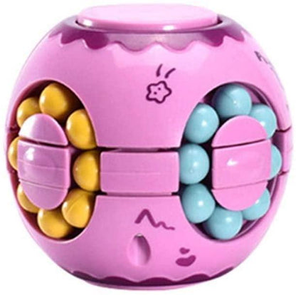 Intelligence Fingertip Checkered Educational Toys Bean Rotating Toy Relieve Stress Children Educational Toys Finger Magic Bean Burger Toy Puzzle Top Spinning Magic Bean - BUNNY BAZAR