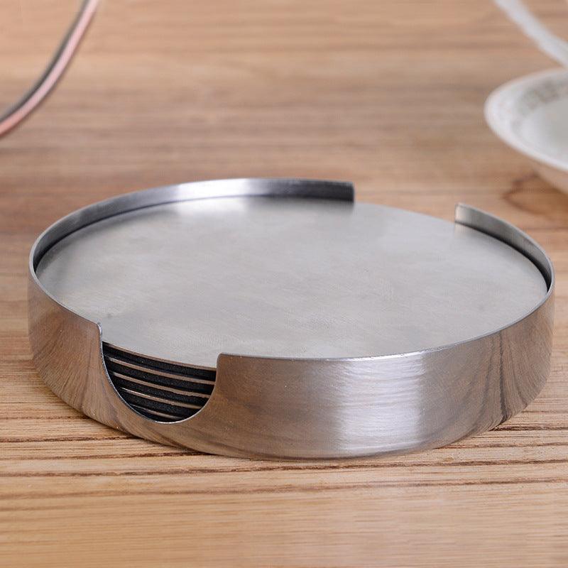 6 PCS Coasters - Stainless Steel Holder Coffee Tea Cup Holders Home Supplies - BUNNY BAZAR