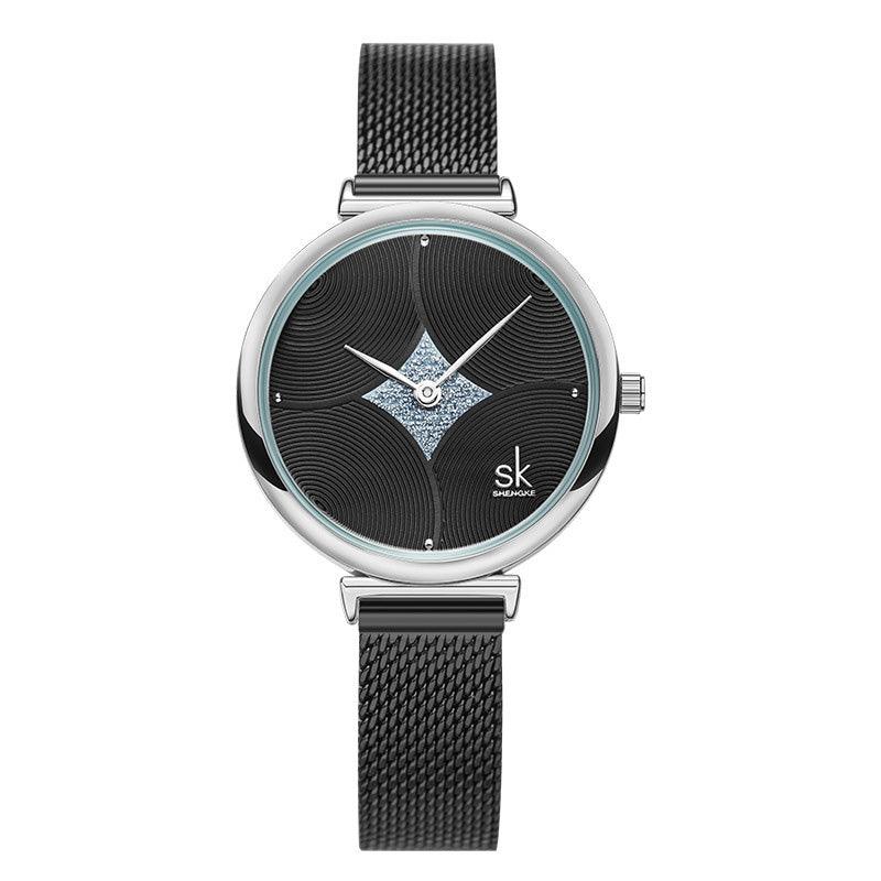 T-33 Fashion Simple Steel Mesh Two-Needle Watch - BUNNY BAZAR