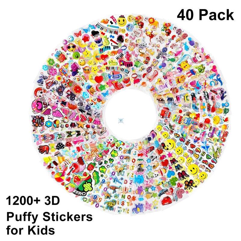 KiDS SticKerS 40 20 Different SheetS 3D Puffy BulK SticKerS - BUNNY BAZAR