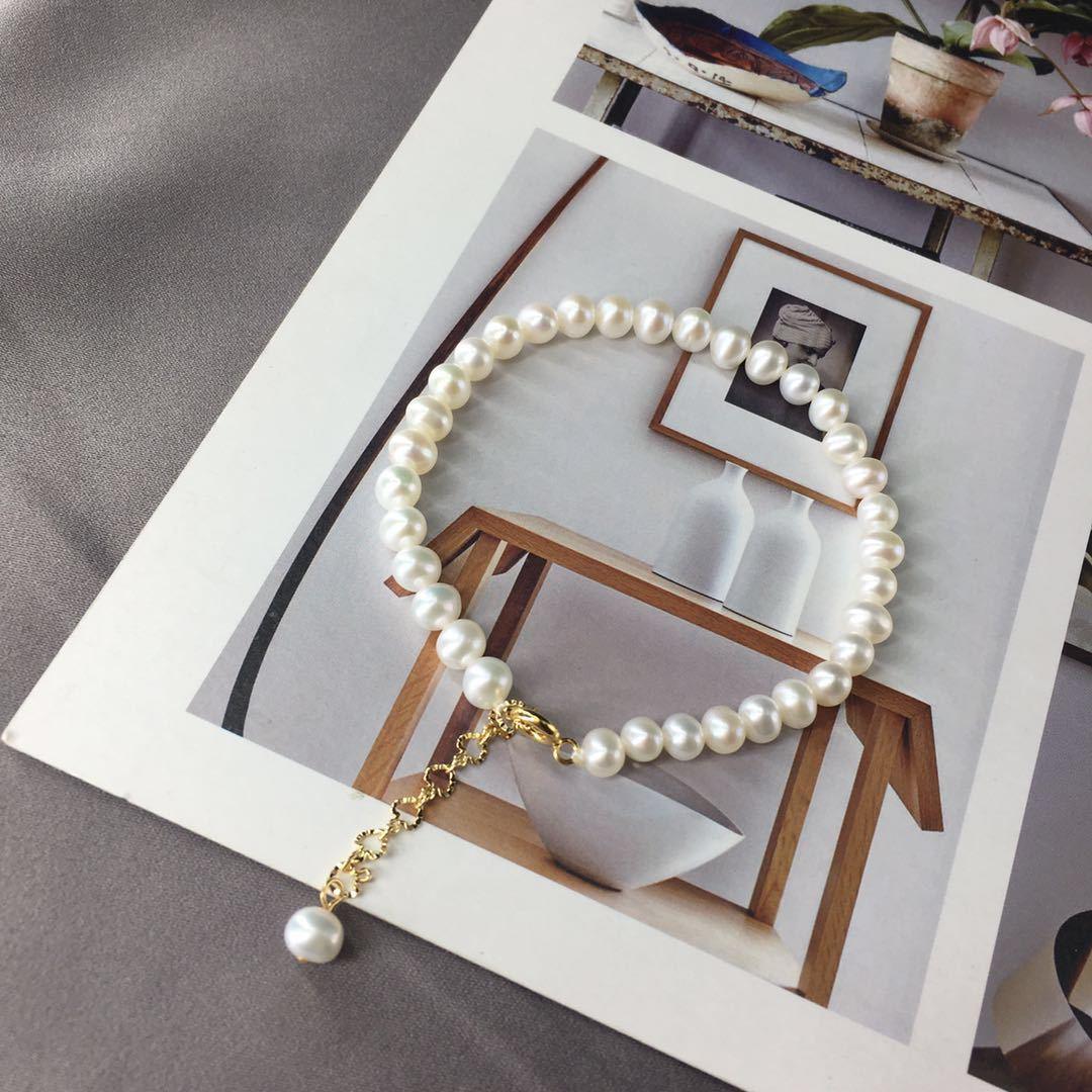 5-6mm Freshwater Pearl Bracelet Simple Pearl Bracelet Fashion All-match - BUNNY BAZAR