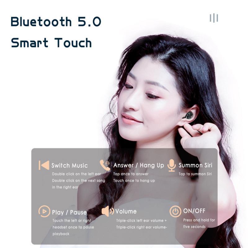 B5 Bluetooth Headset Binaural Digital Display Stereo Bluetooth Headset TWS5.0 Bluetooth Headset 239 Bluetooth Headset - BUNNY BAZAR