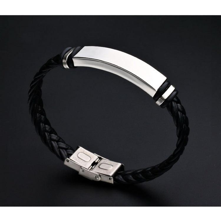 Personalized Jewelry Custom Bracelet for Women Men PU Leather Bracelet - BUNNY BAZAR