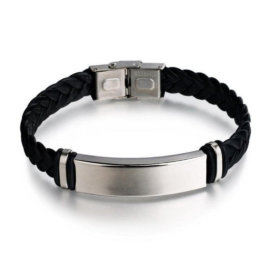 Personalized Jewelry Custom Bracelet for Women Men PU Leather Bracelet - BUNNY BAZAR