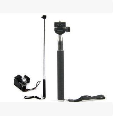 Stainless Steel 7-Section Telescopic Tube Black Selfie Stick Bluetooth Remote Control Selfie Stick Set - BUNNY BAZAR