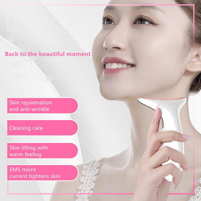 Neck Massager Color Light Skin Rejuvenation Neck Beauty Device - BUNNY BAZAR