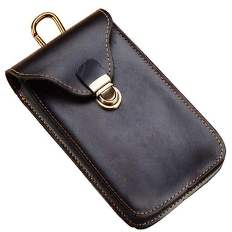 Leather Retro Mobile Phone Bag Outdoor Portable Mobile Phone Protective Cover Home Mobile Phone Storage Bag - BUNNY BAZAR