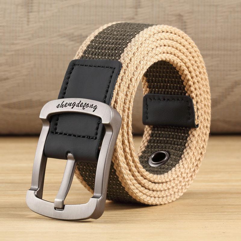 Canvas belt men's and women's pin buckle belt - BUNNY BAZAR